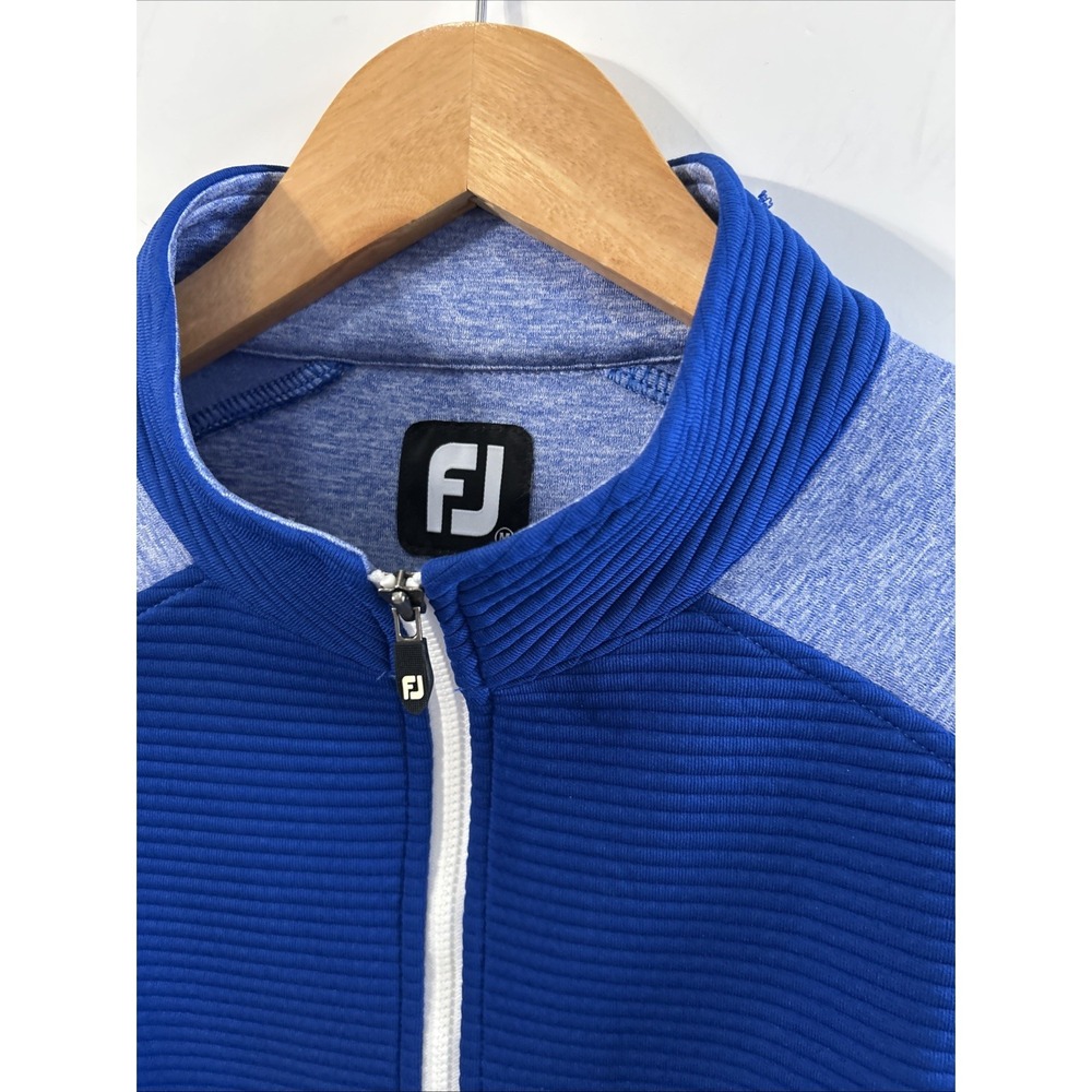 Mens FJ Footjoy 1/4 Zip Pullover Ribbed Sweatshirt Texture Size M EC